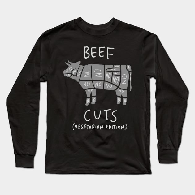 Beef Cuts Vegetarian Edition Long Sleeve T-Shirt by isstgeschichte